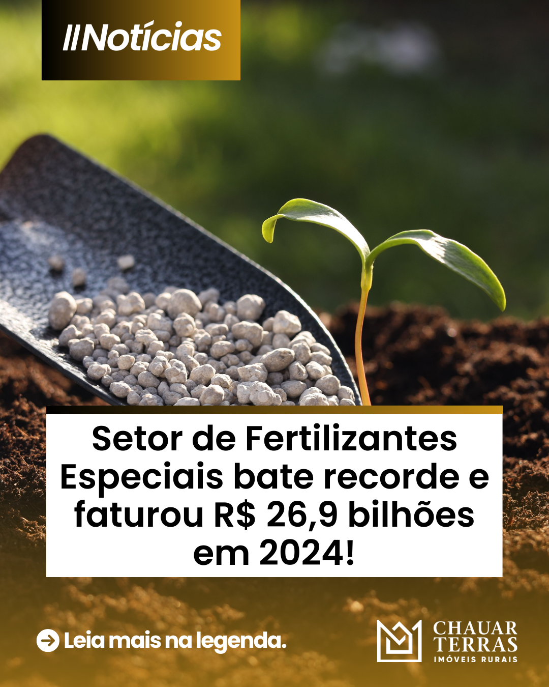 Setor de Fertilizantes Especiais bate recorde e fatura R$ 26,9 bilhões em 2024